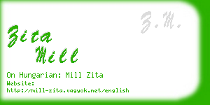 zita mill business card